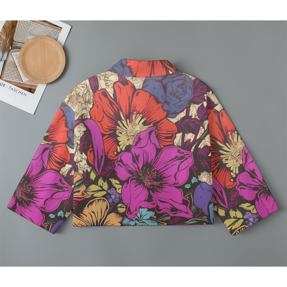 All-Over Print Women's Cropped Jacket | 245GSM Cotton