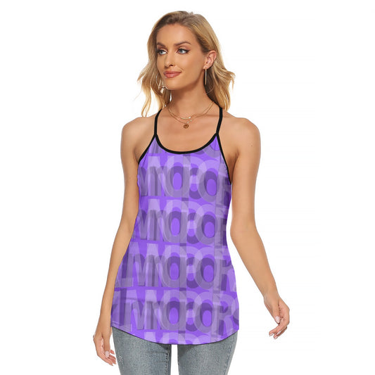 All-Over Print Women's Criss-Cross Open Back Tank Top