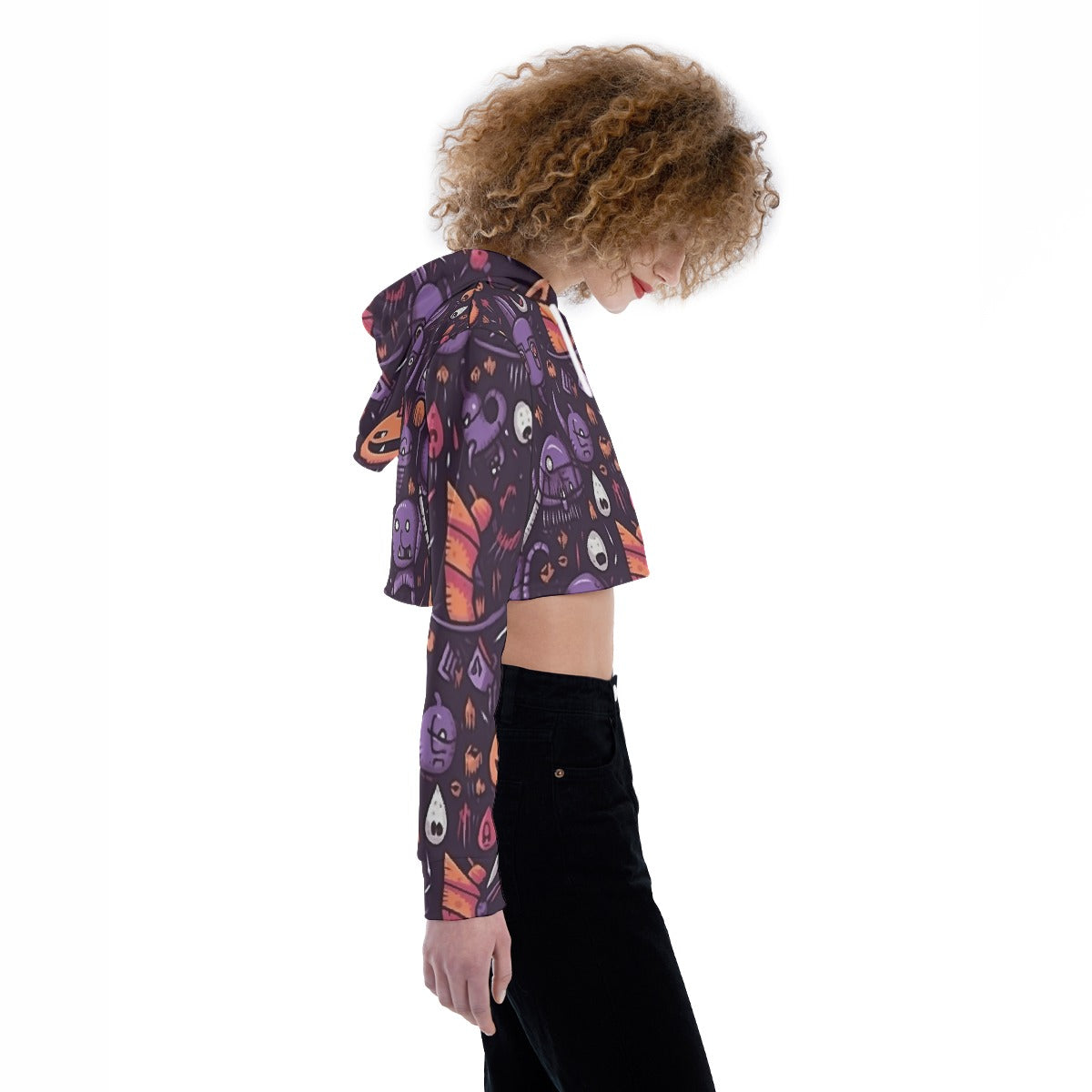 All-Over Print Women's Crop Top Hoodie
