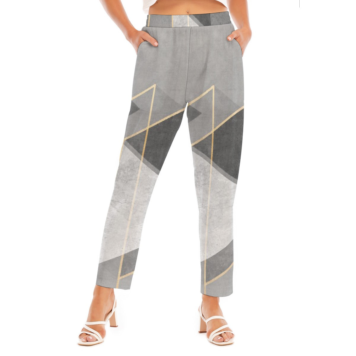 All-Over Print Women's Loose Straight-leg Pants