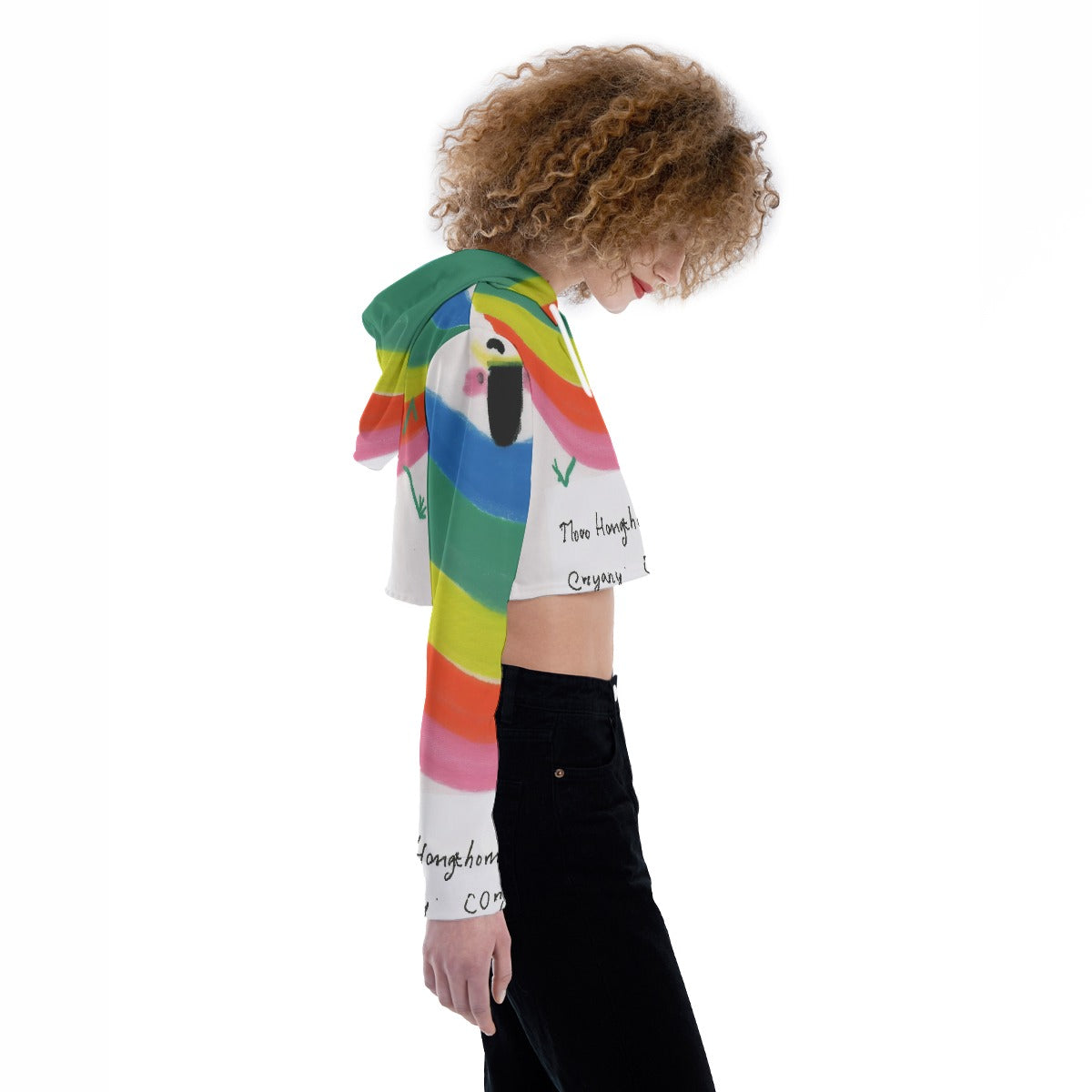 All-Over Print Women's Crop Top Hoodie