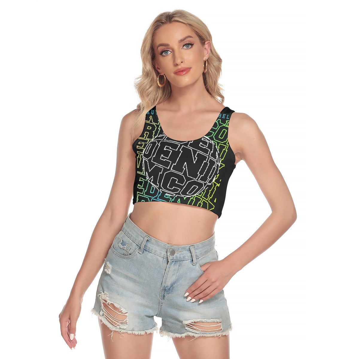 All-Over Print Women's Sport Crop Tank Top