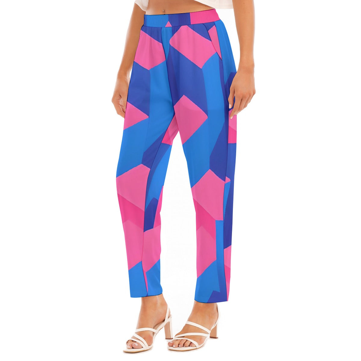 All-Over Print Women's Loose Straight-leg Pants