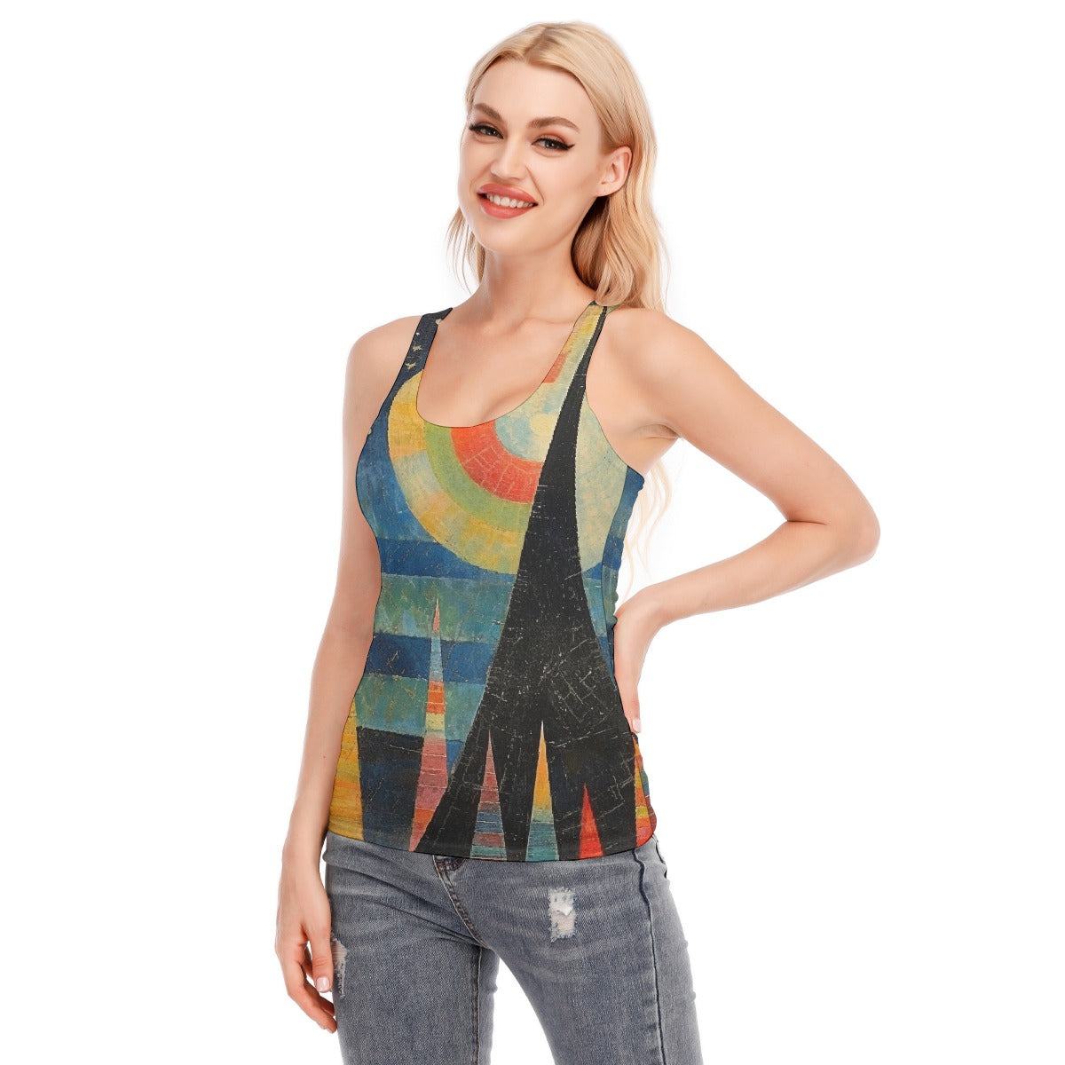 All-Over Print Women's Racer Vest | 190GSM Cotton