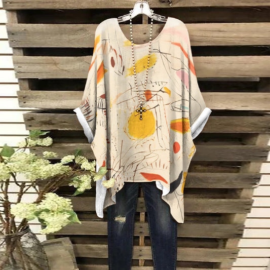 All-Over Print Women's Bat Sleeve Shirt