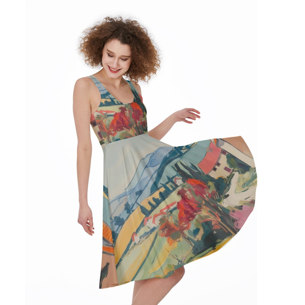 All-Over Print Women's Sleeveless Dress