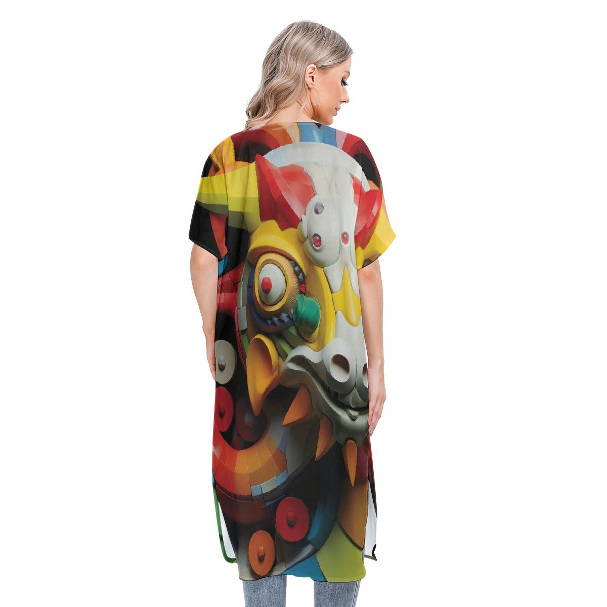 All-Over Print Women's Short Sleeve Cardigan