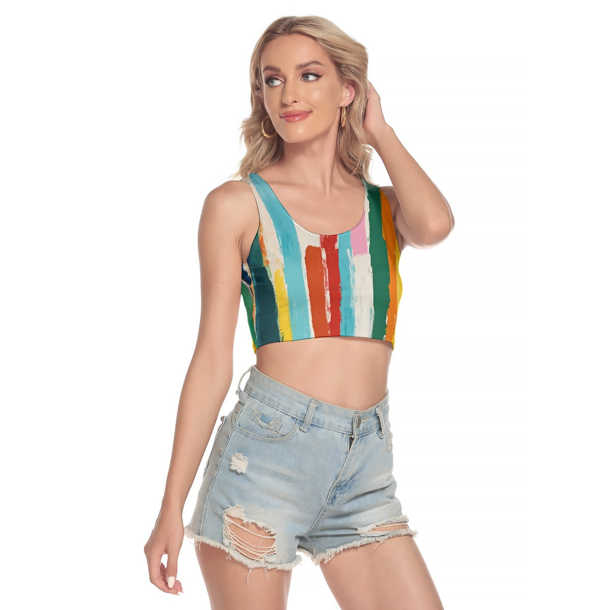 All-Over Print Women's Sport Crop Tank Top