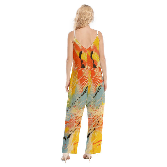 All-Over Print Women's Loose Cami Jumpsuit