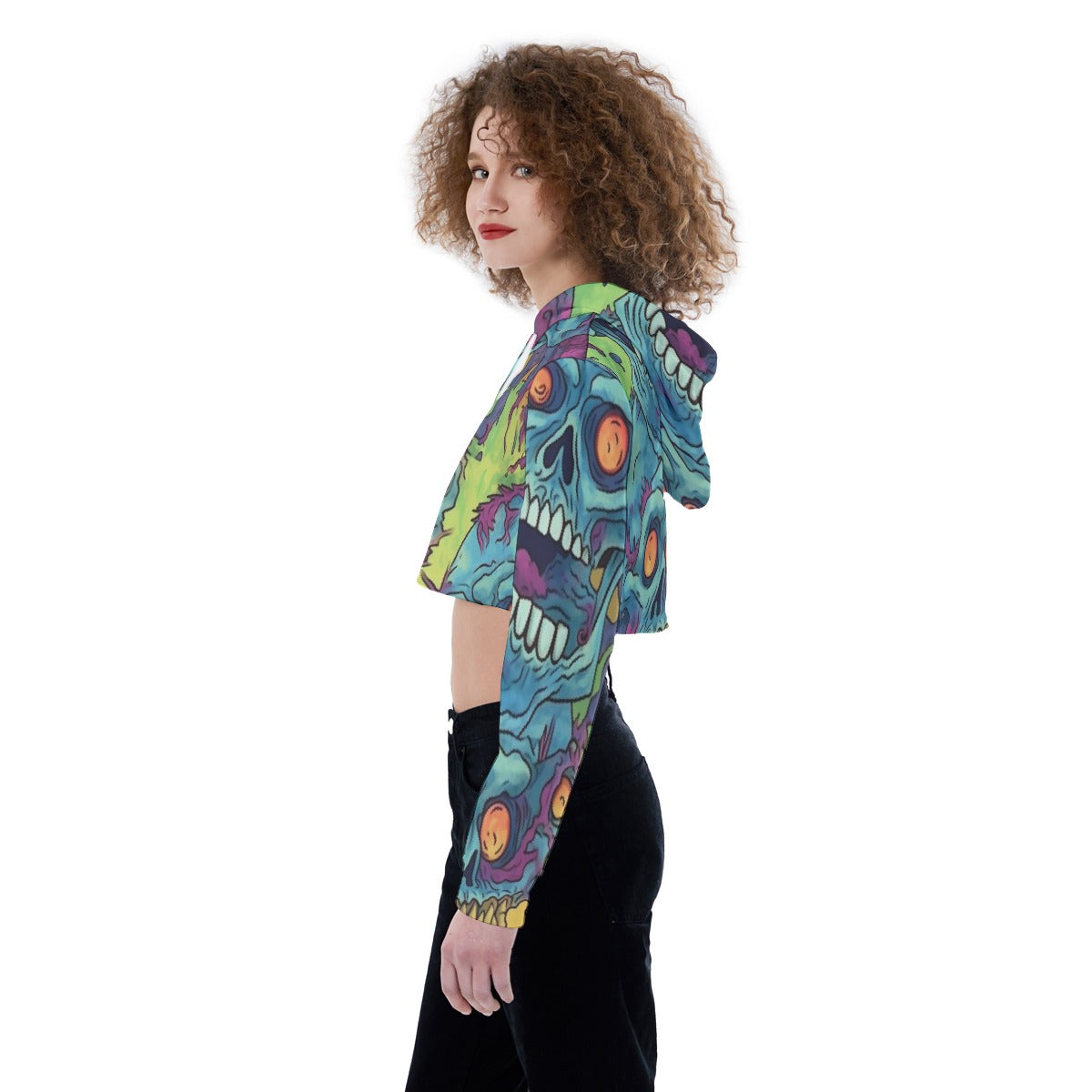 All-Over Print Women's Crop Top Hoodie
