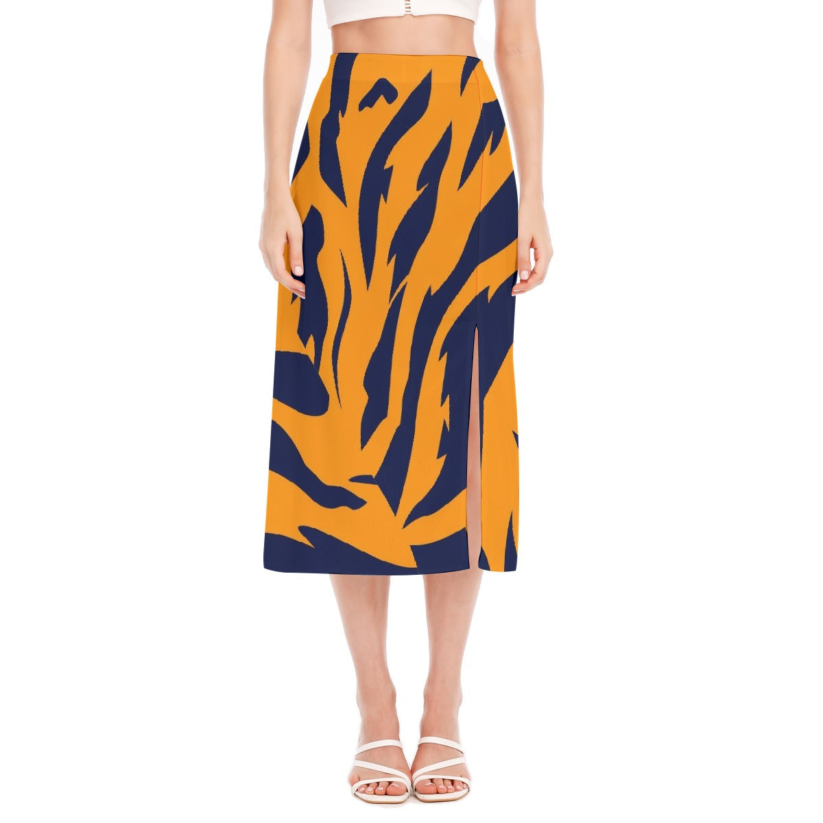 All-Over Print Women's High Slit Long Skirt