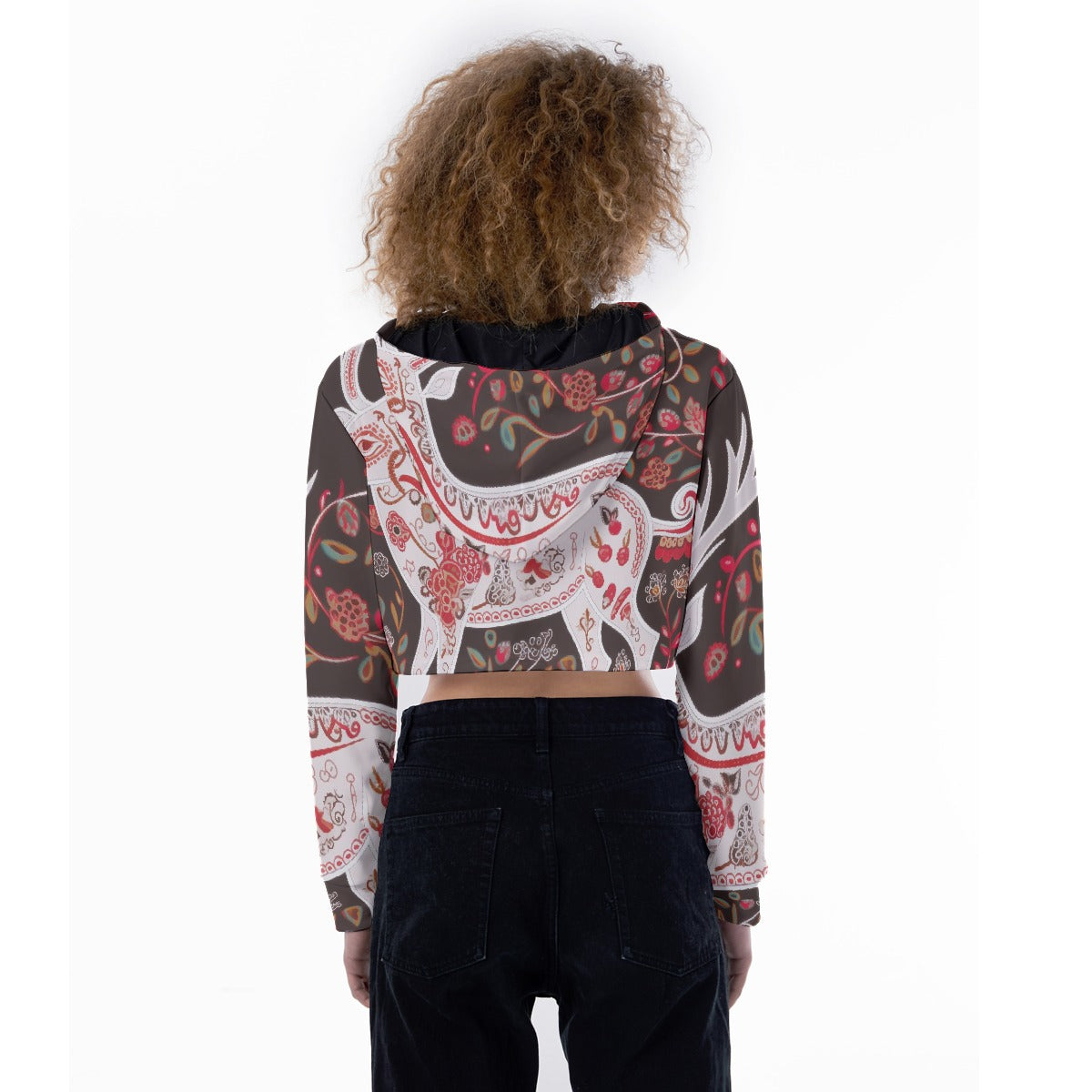 All-Over Print Women's Crop Top Hoodie