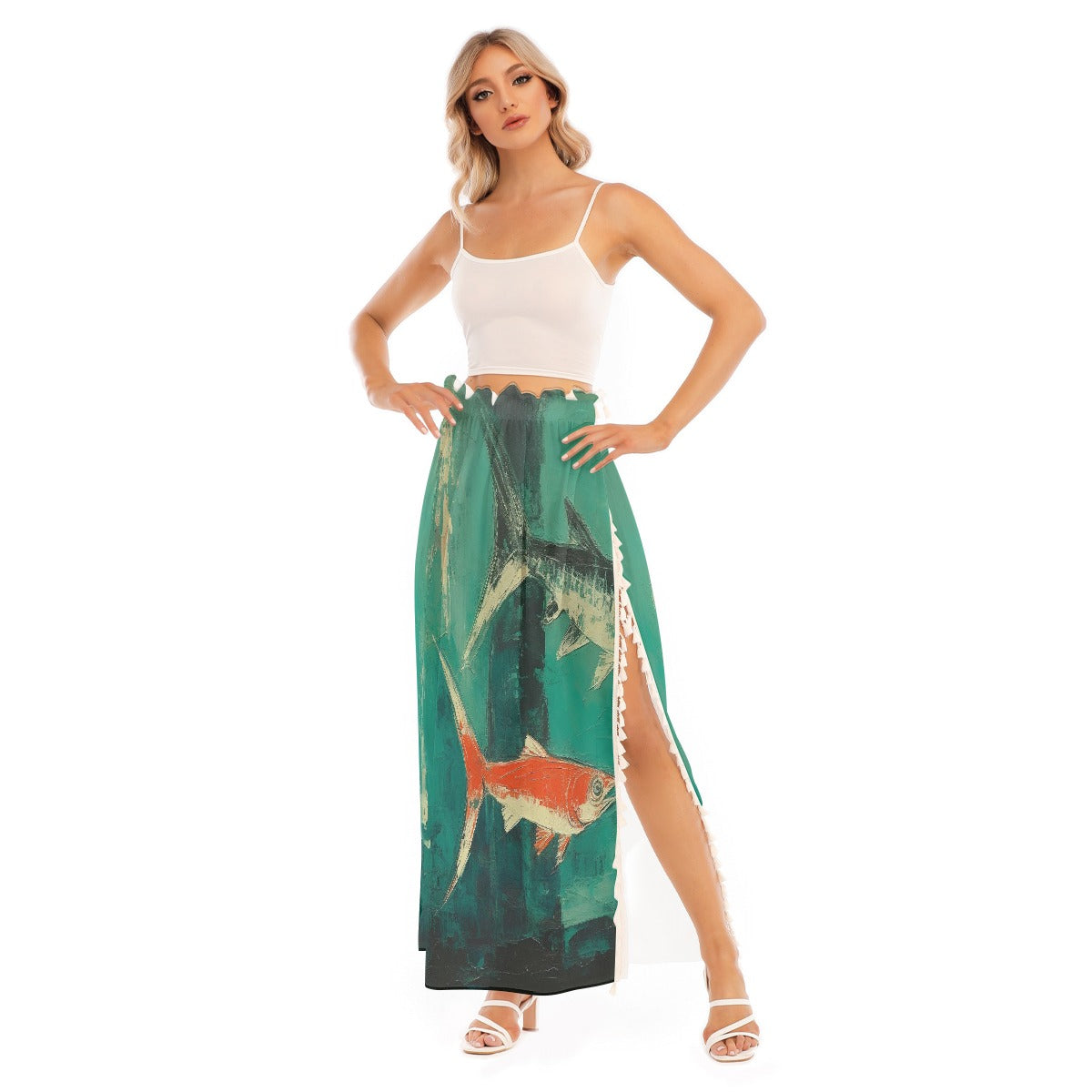 All-Over Print Women's Side Split Skirt