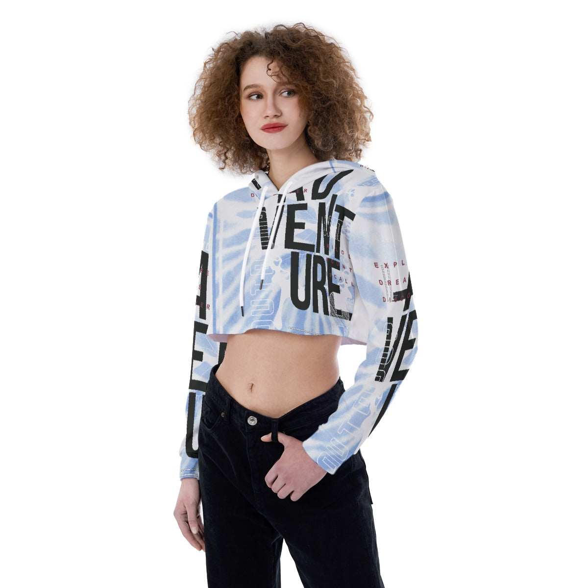 All-Over Print Women's Crop Top Hoodie