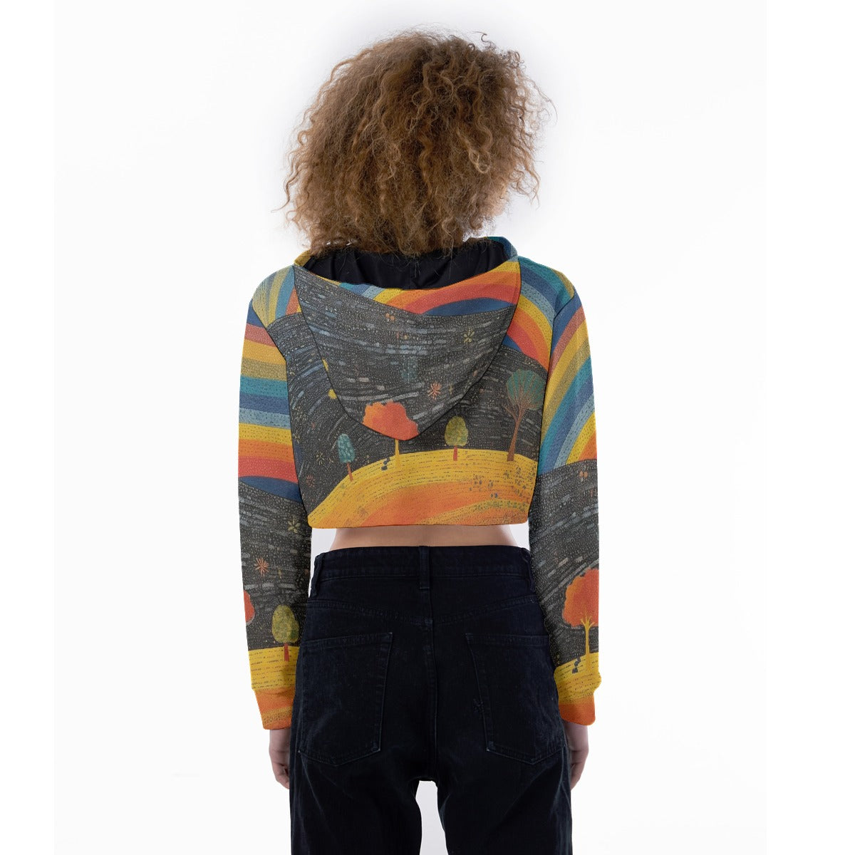 All-Over Print Women's Crop Top Hoodie