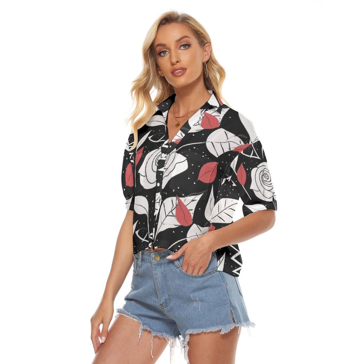 All-Over Print Women's V-neck Shirts