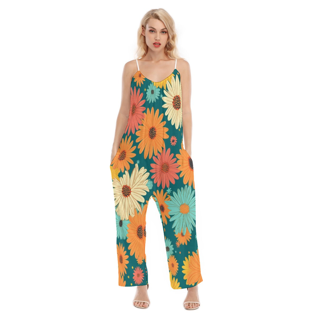 All-Over Print Women's Loose Cami Jumpsuit