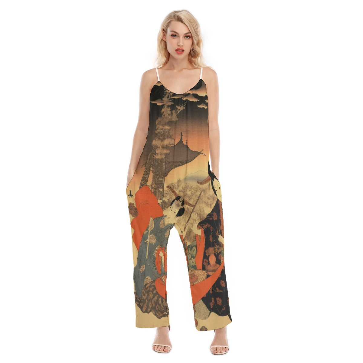 All-Over Print Women's Loose Cami Jumpsuit
