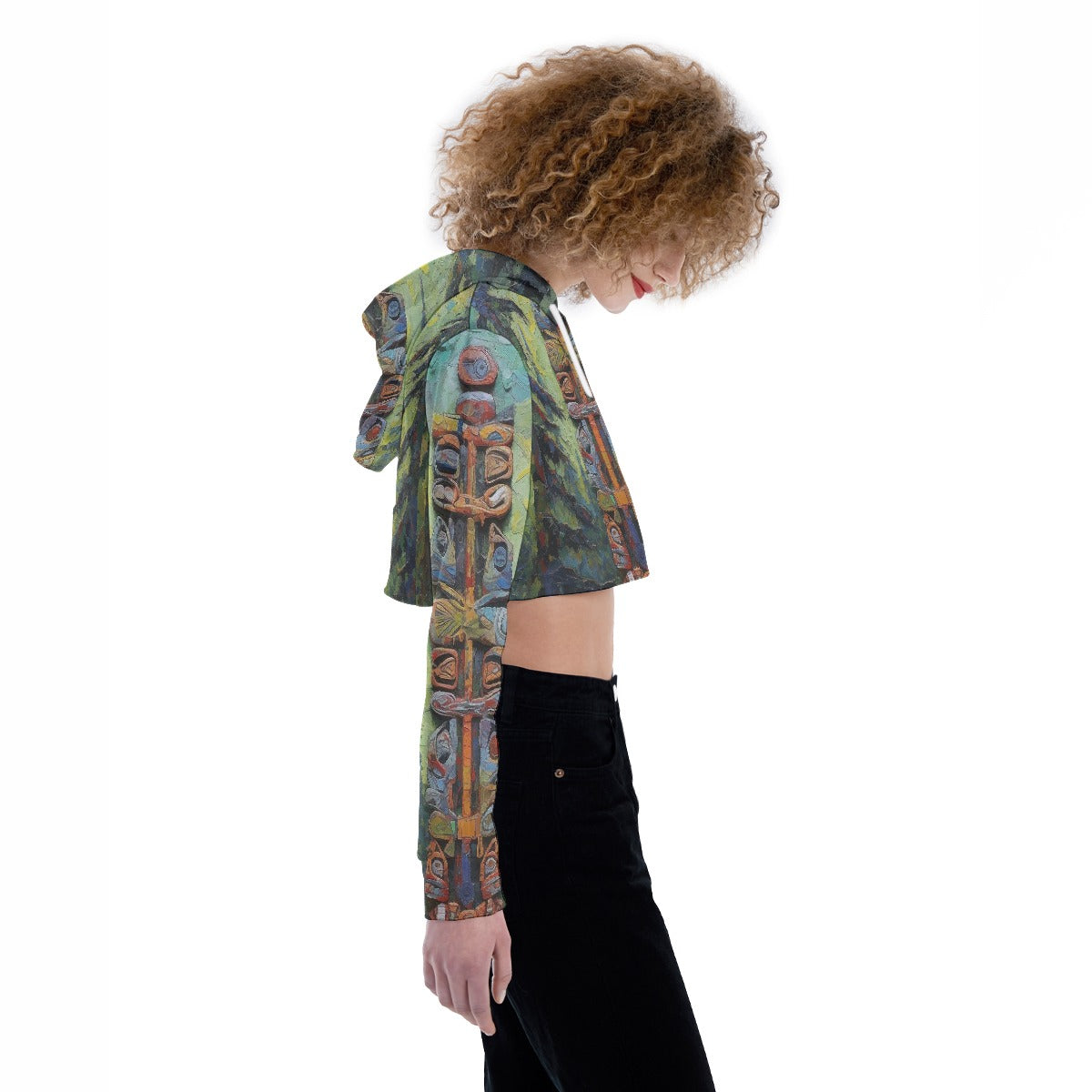 All-Over Print Women's Crop Top Hoodie