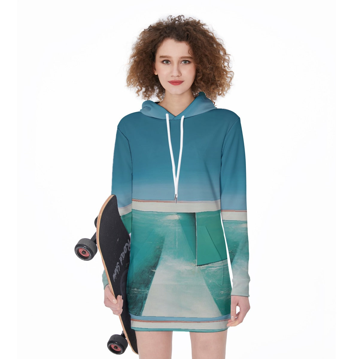 All-Over Print Women's Long Hoodie