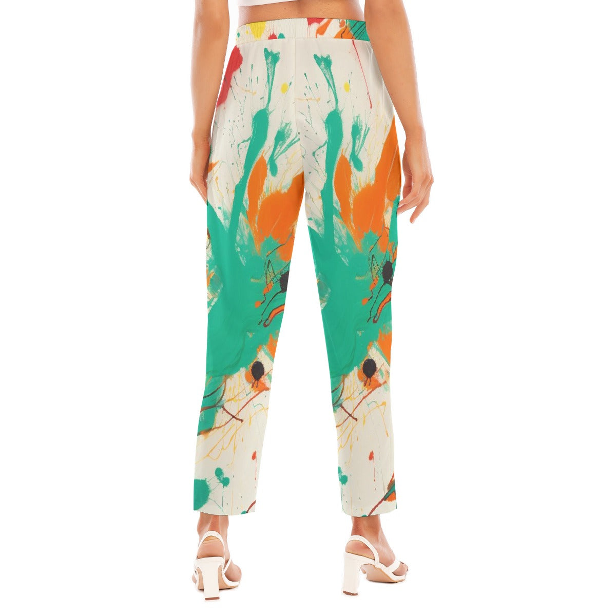 All-Over Print Women's Loose Straight-leg Pants