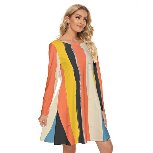 All-Over Print Women's Crew Neck Dress