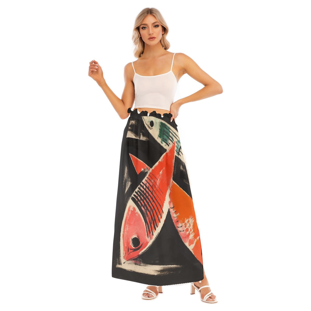 All-Over Print Women's Side Split Skirt