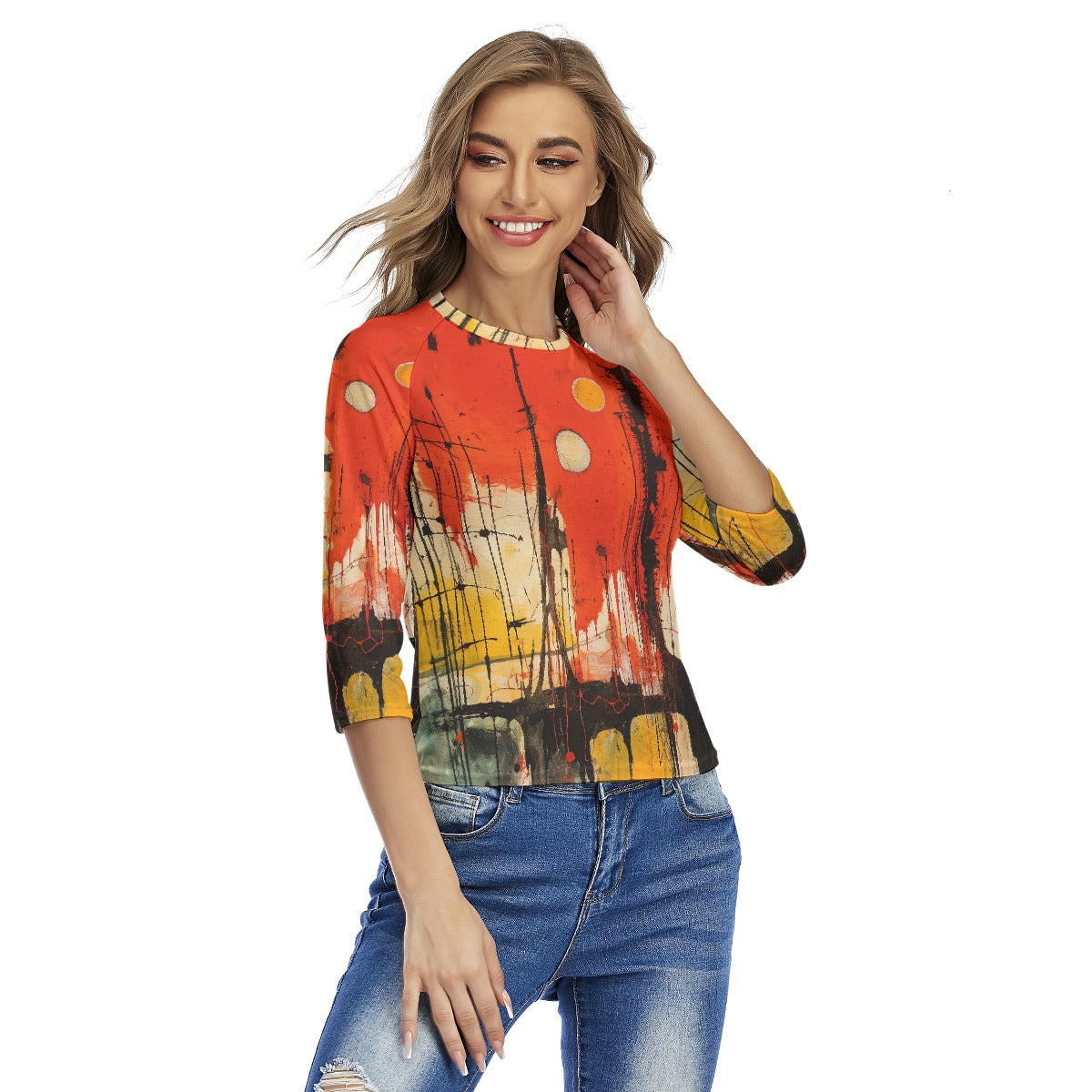 All-Over Print Women's Raglan Sleeves T-shirts