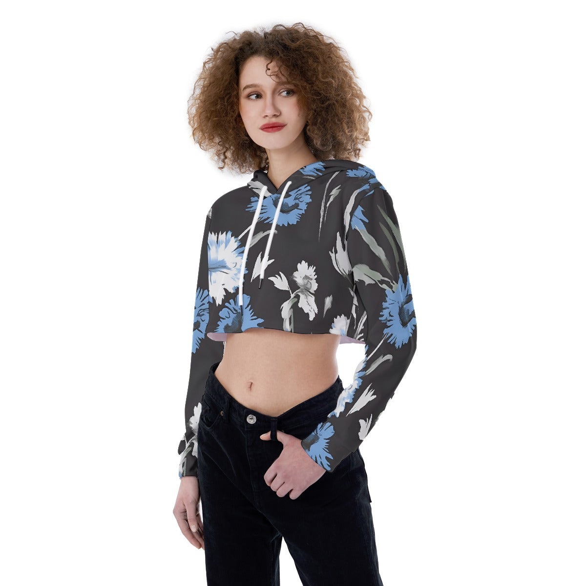 All-Over Print Women's Crop Top Hoodie
