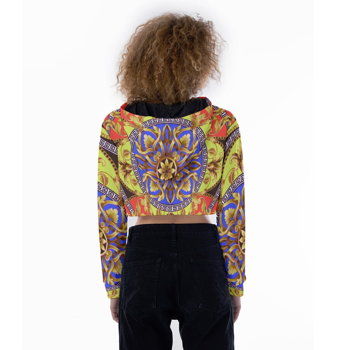 All-Over Print Women's Crop Top Hoodie