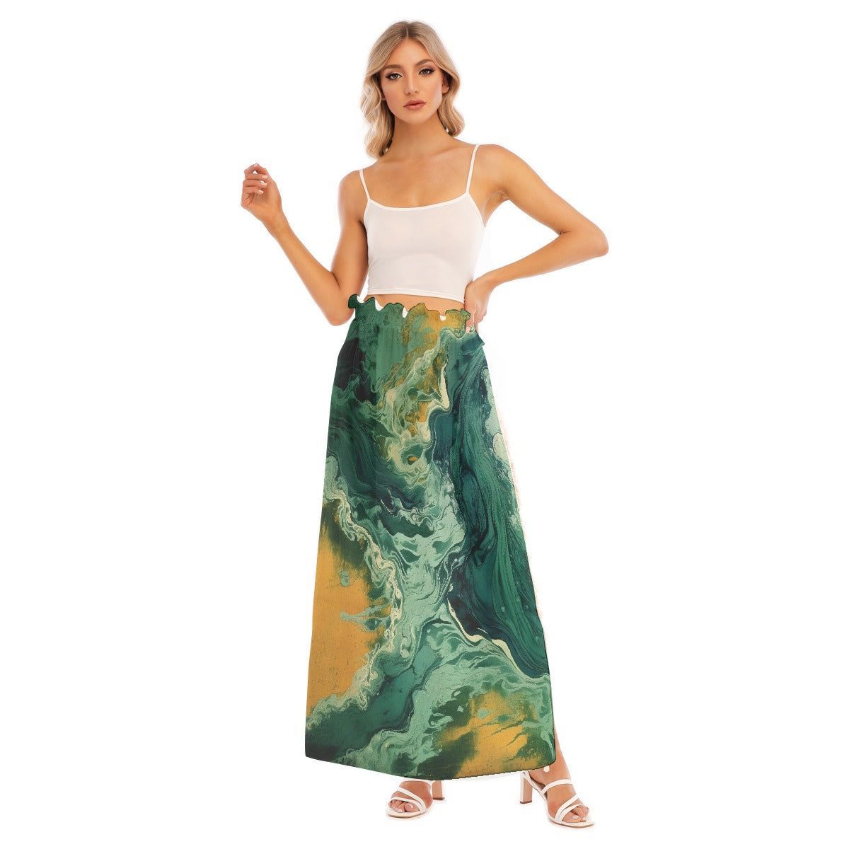 All-Over Print Women's Side Split Skirt