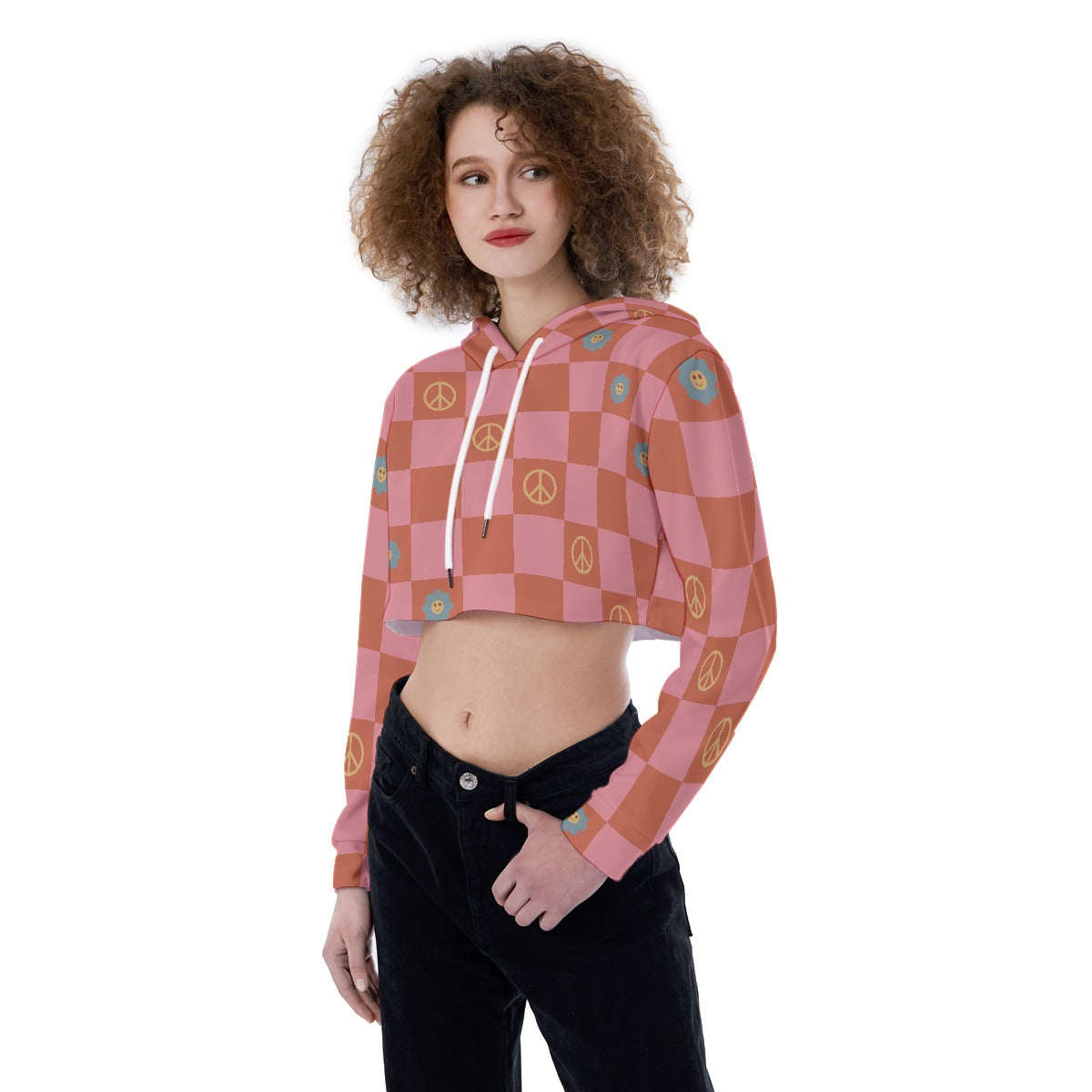 All-Over Print Women's Crop Top Hoodie