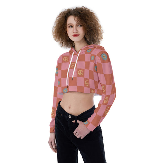 All-Over Print Women's Crop Top Hoodie