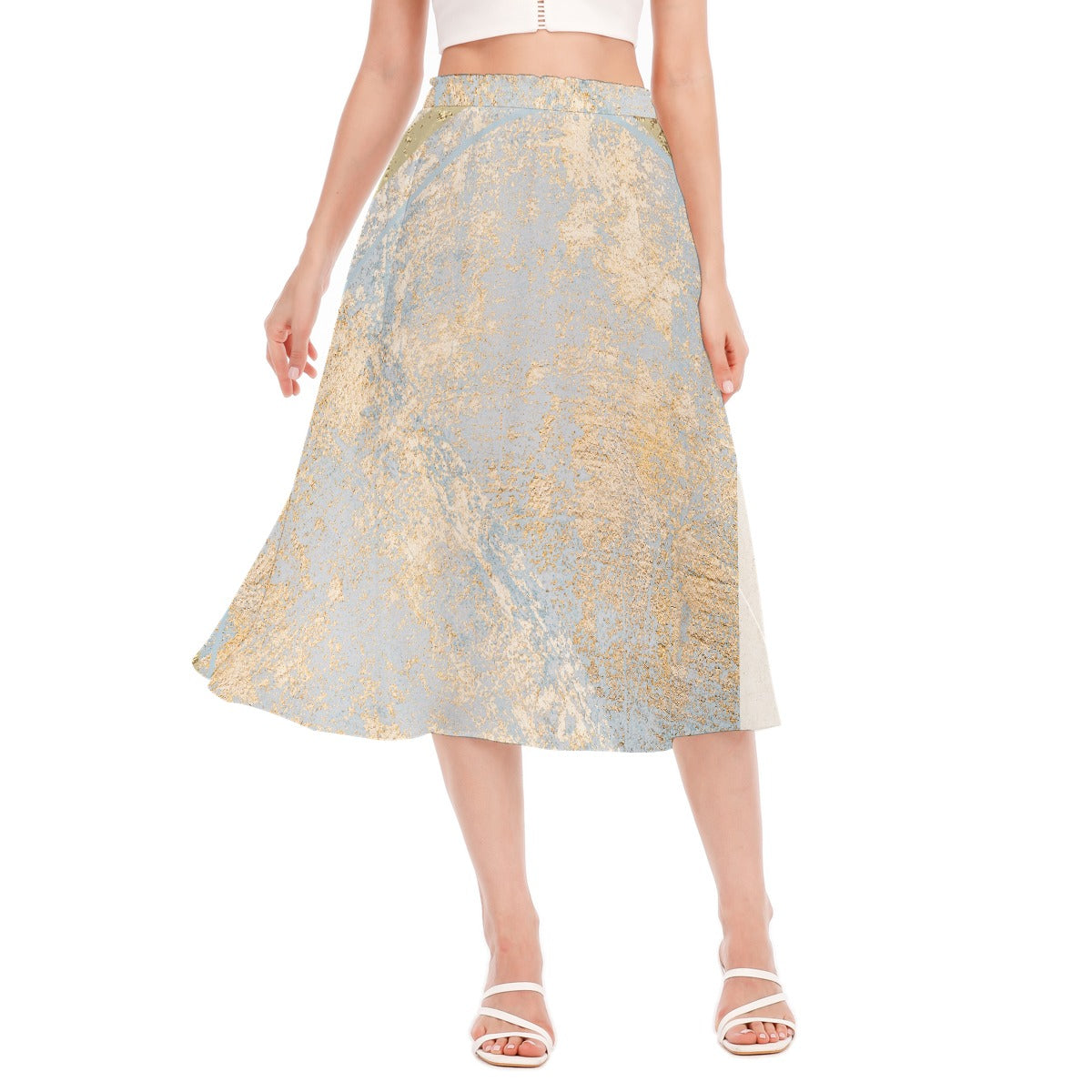 All-Over Print Women's Long Section Chiffon Skirt