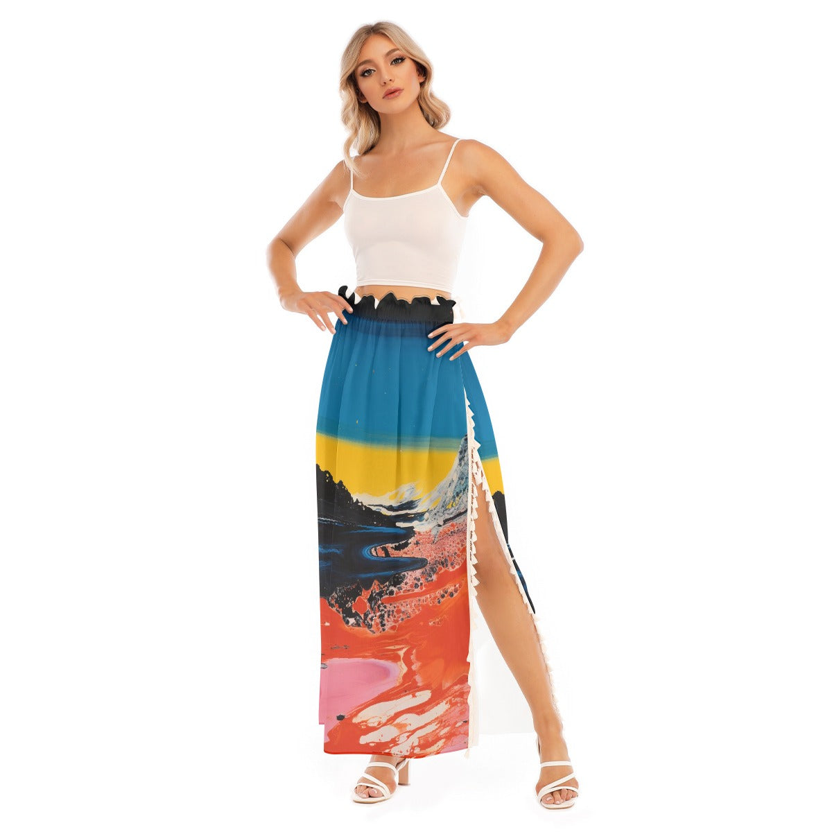 All-Over Print Women's Side Split Skirt