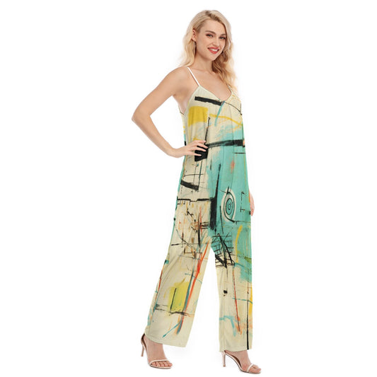 All-Over Print Women's Loose Cami Jumpsuit
