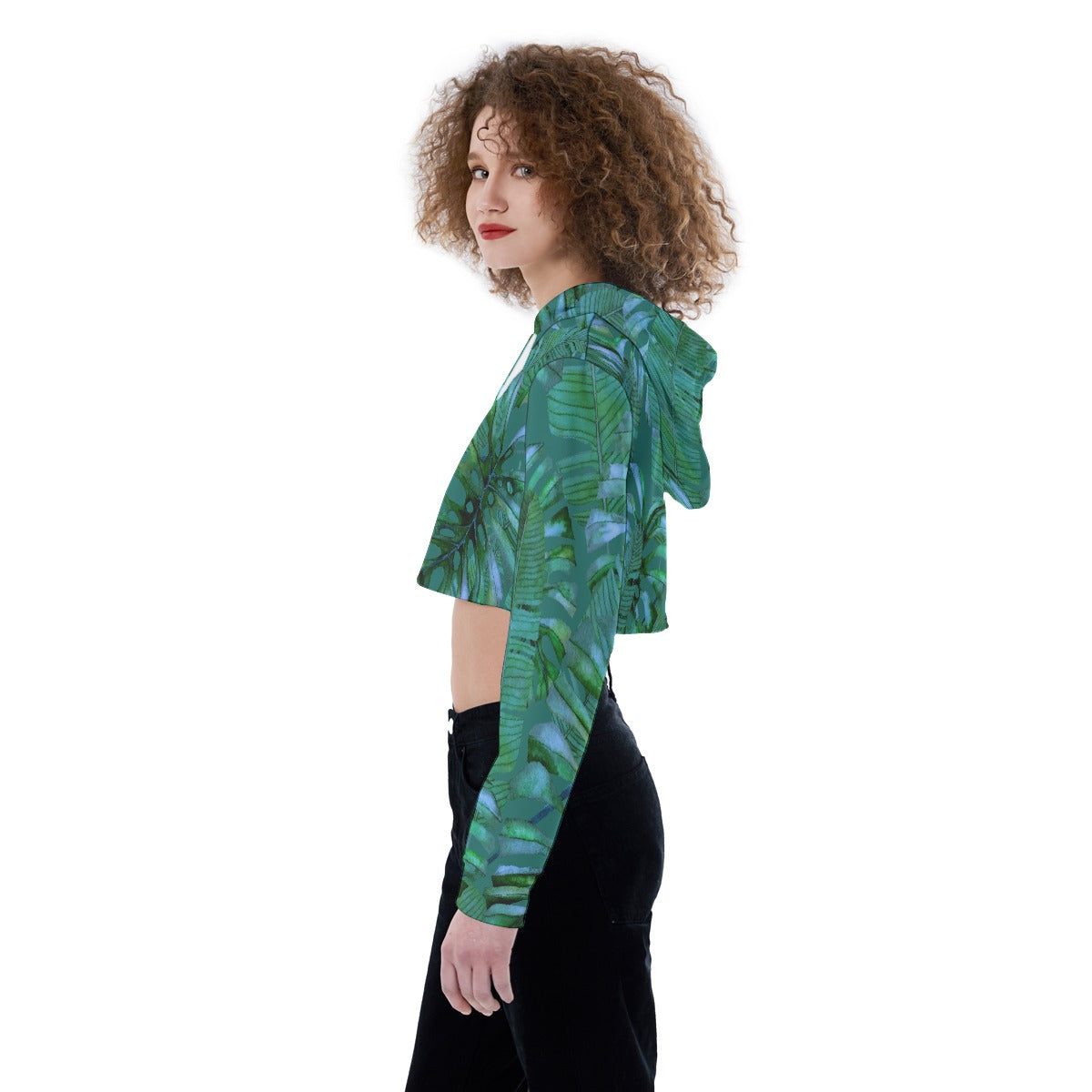 All-Over Print Women's Crop Top Hoodie