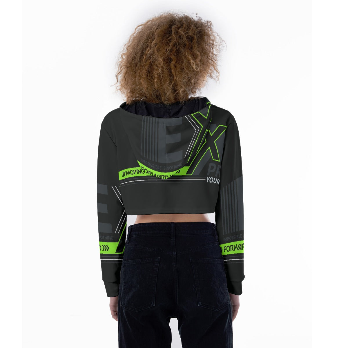 All-Over Print Women's Crop Top Hoodie
