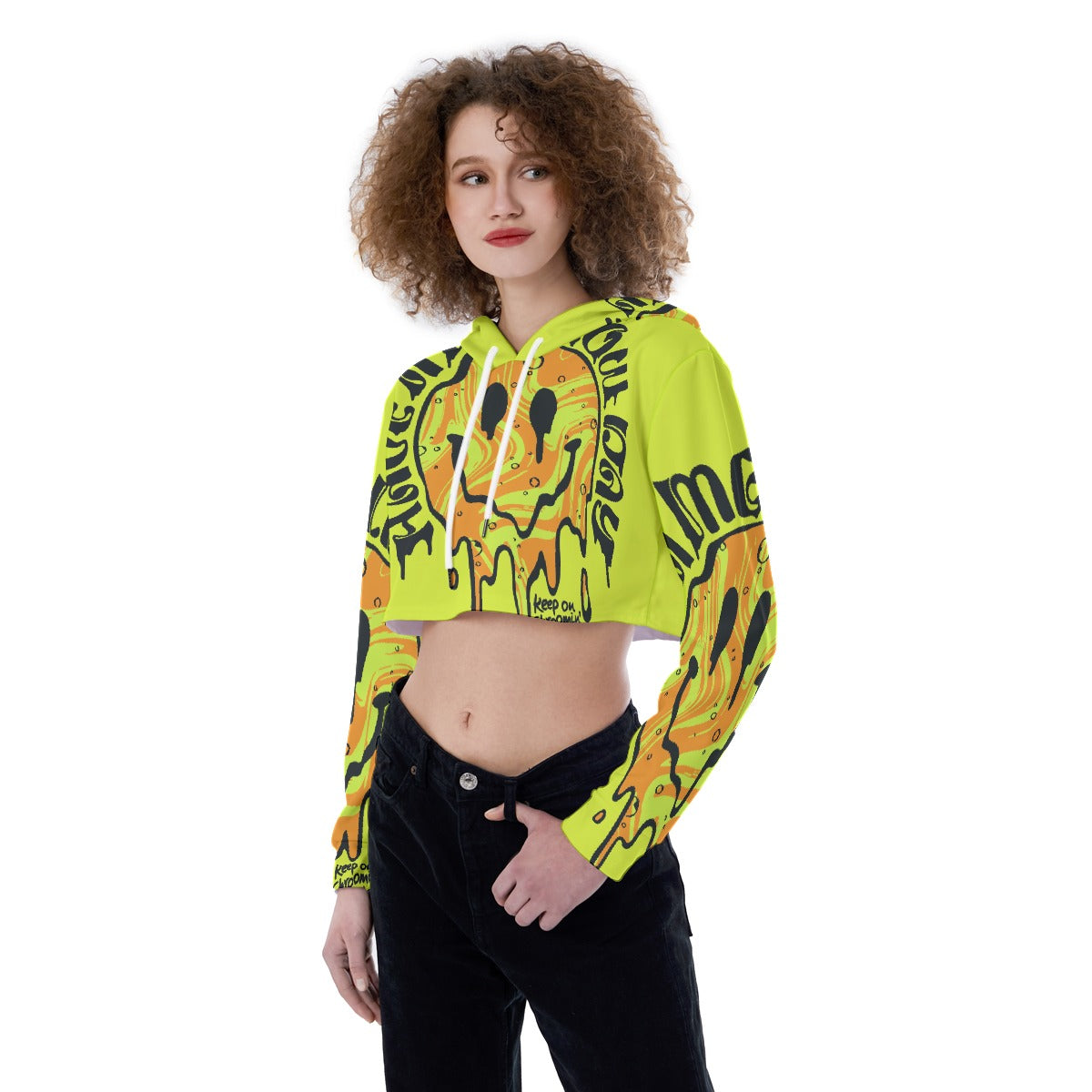 All-Over Print Women's Crop Top Hoodie