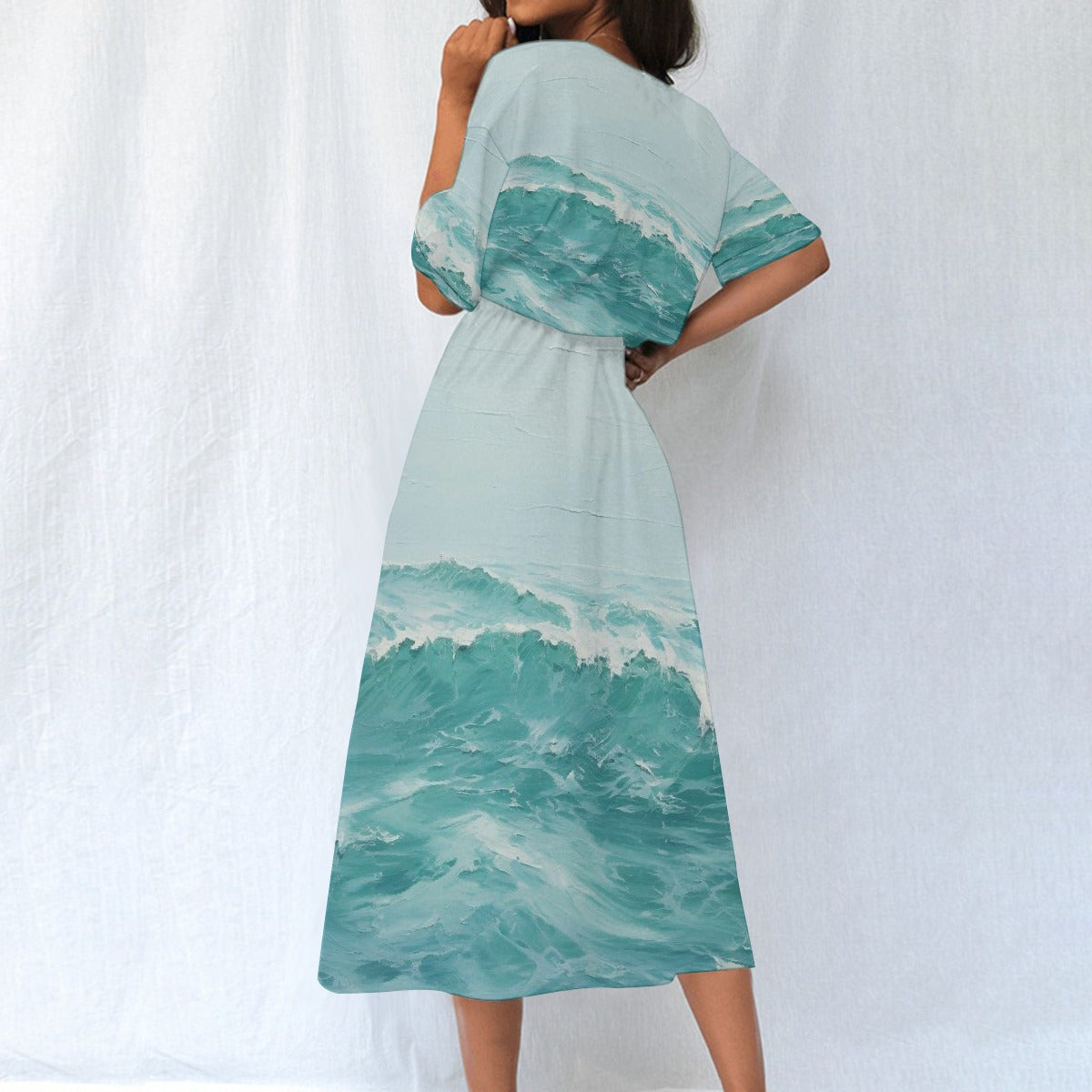 All-Over Print Women's Elastic Waist Dress