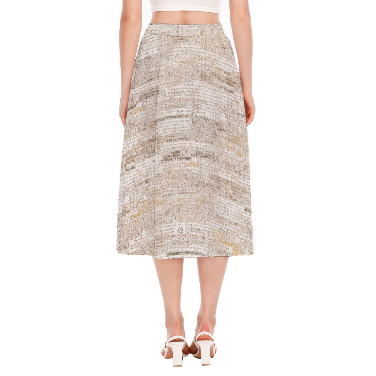 All-Over Print Women's Long Section Chiffon Skirt