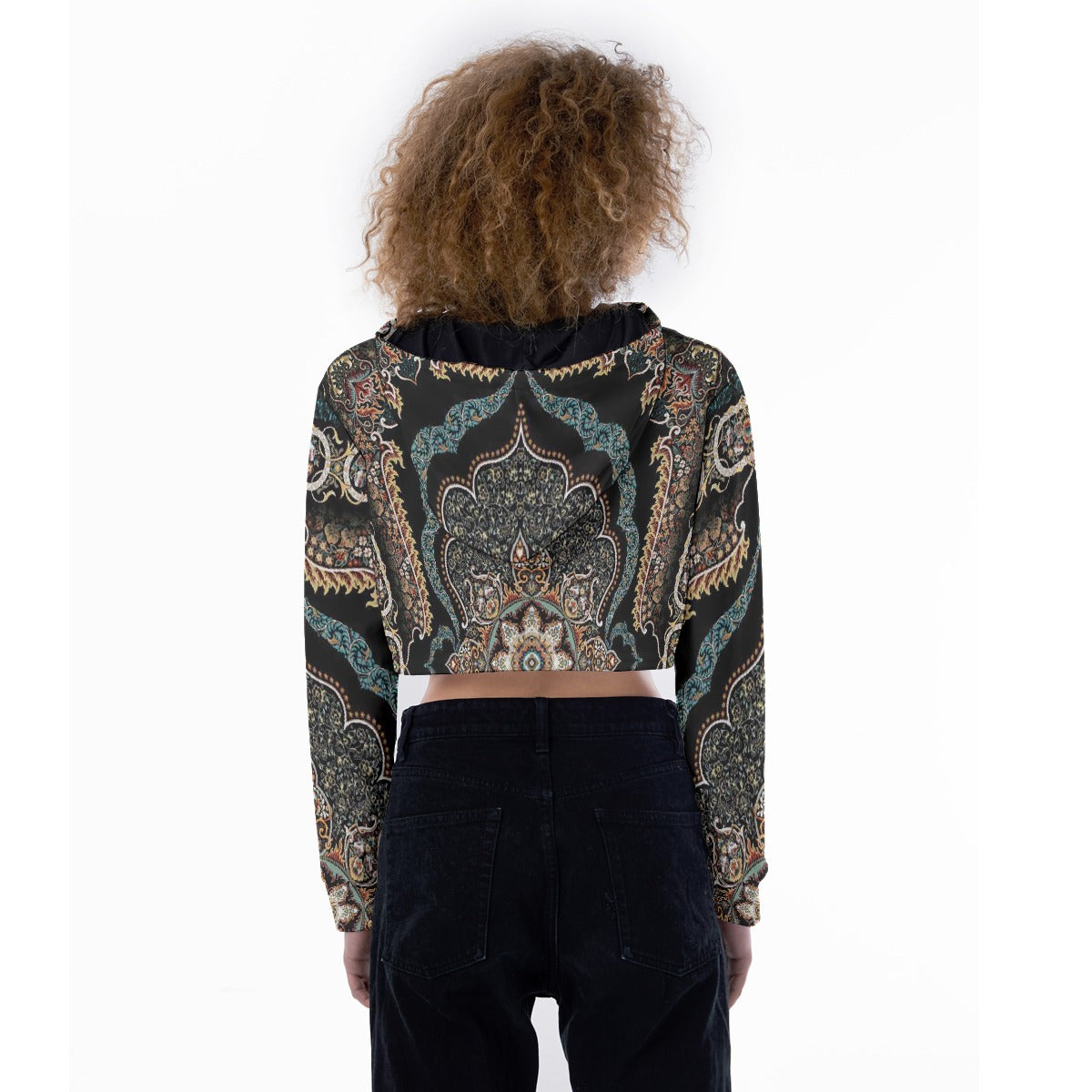 All-Over Print Women's Crop Top Hoodie