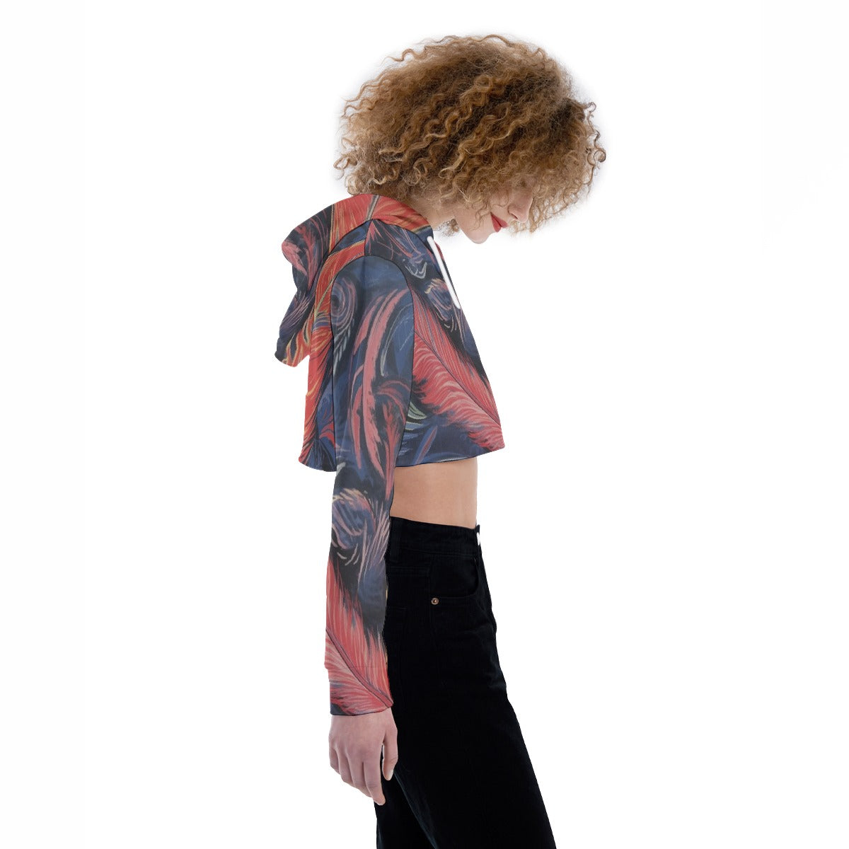 All-Over Print Women's Crop Top Hoodie