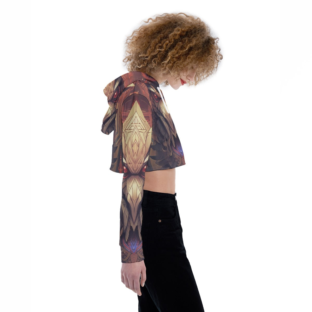 All-Over Print Women's Crop Top Hoodie