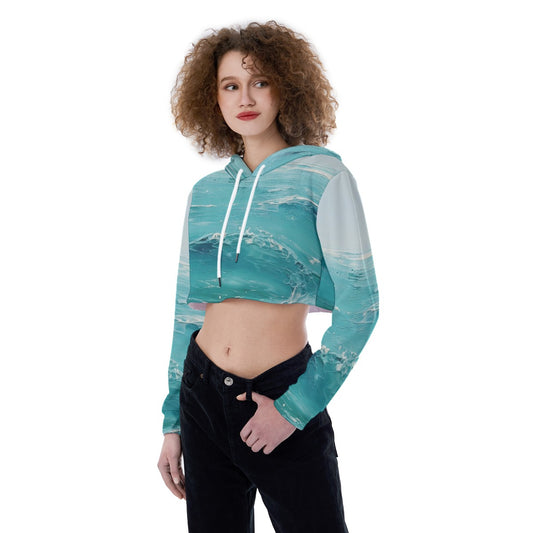 All-Over Print Women's Crop Top Hoodie