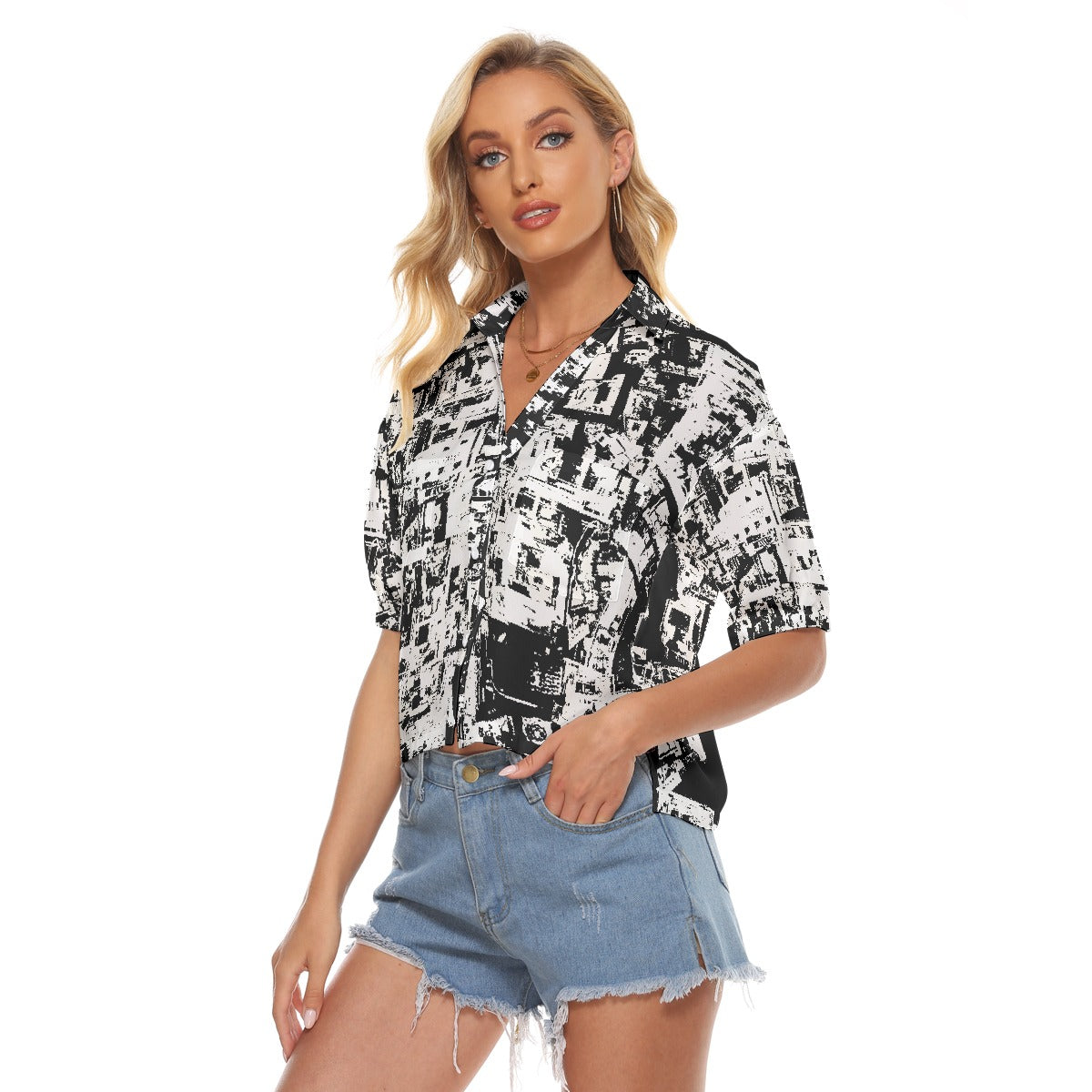 All-Over Print Women's V-neck Shirts
