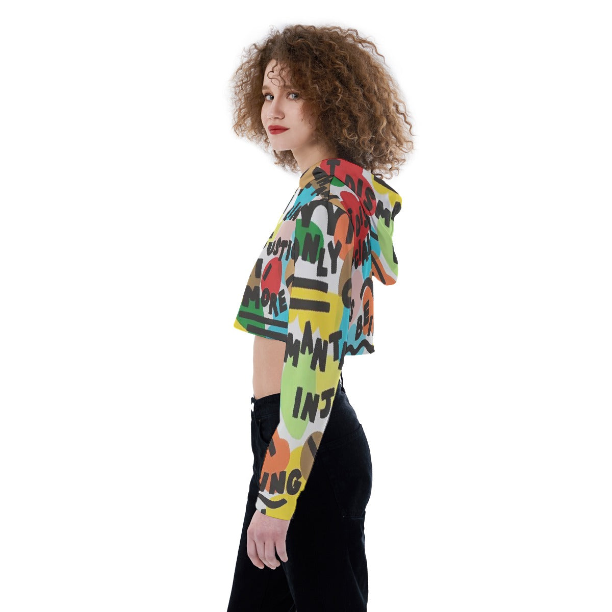 All-Over Print Women's Crop Top Hoodie