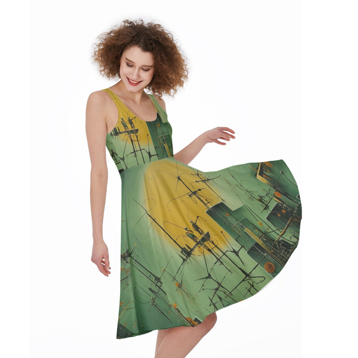 All-Over Print Women's Sleeveless Dress