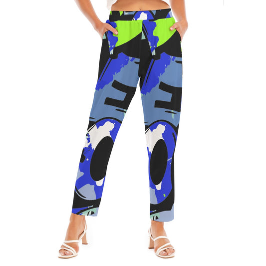 All-Over Print Women's Loose Straight-leg Pants