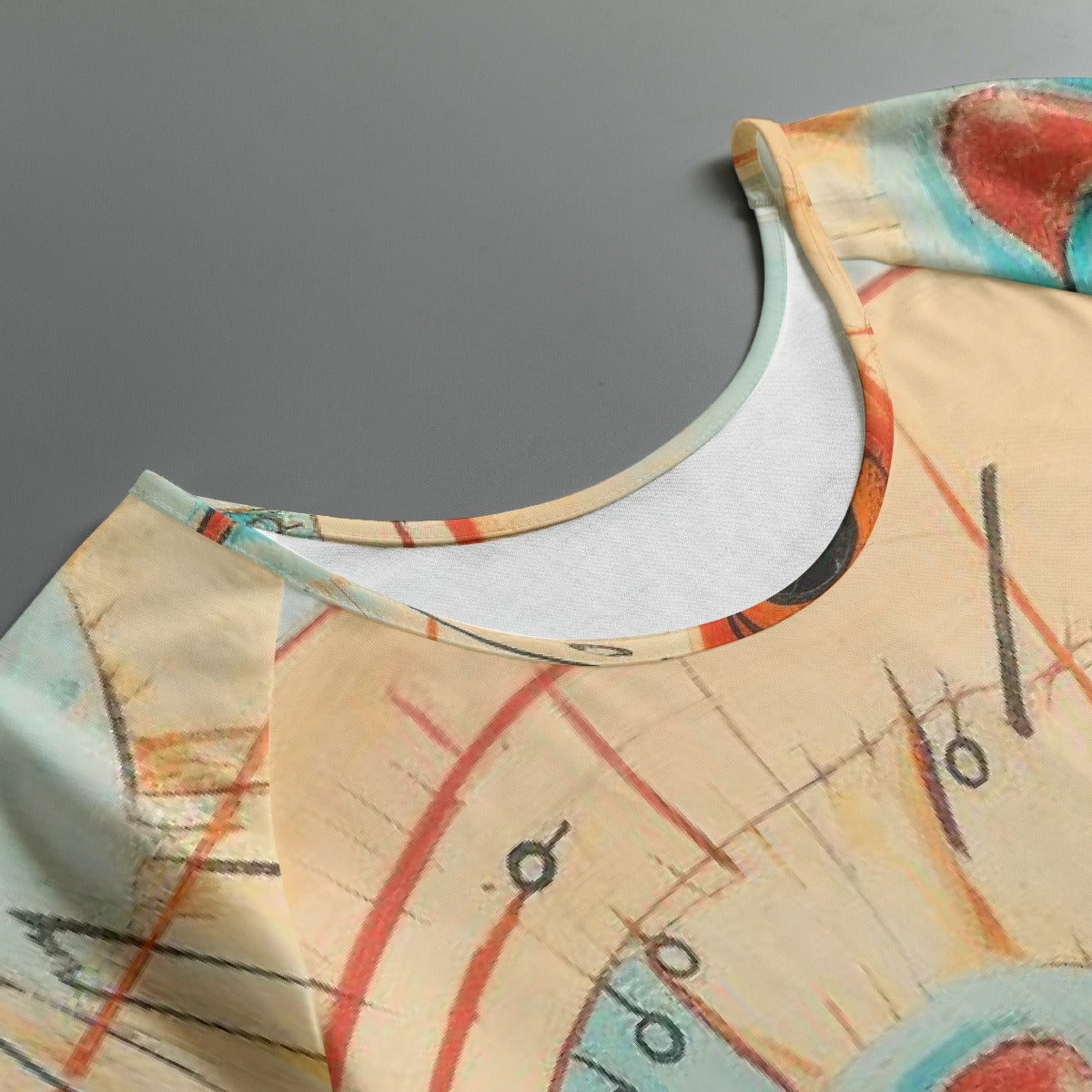 All-Over Print Women's Round Neck T-shirt With Raglan Sleeve